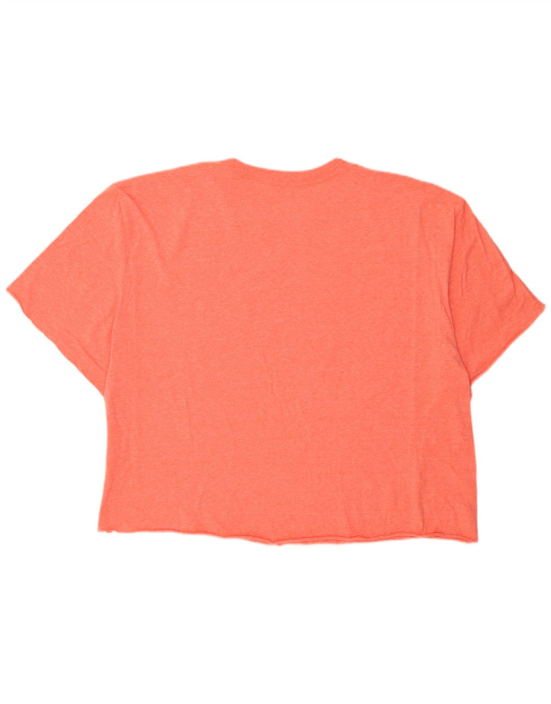 CHAMPION Damen Crop Graphic T-Shirt Top UK 20 2XL Orange meliert
