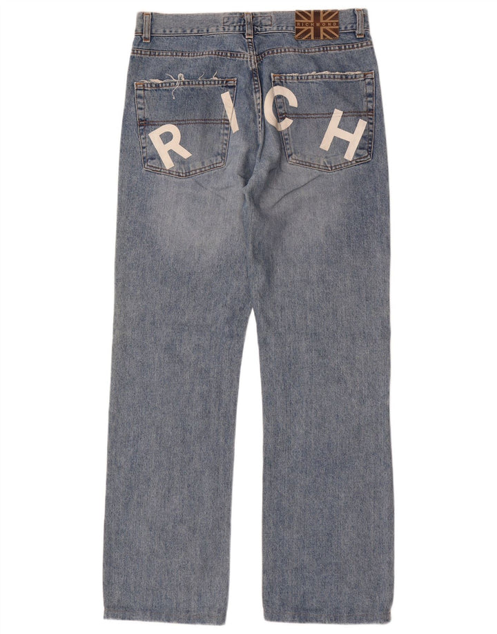 Richmond Herren Straight Jeans W32 L32 Blaue Baumwolle
