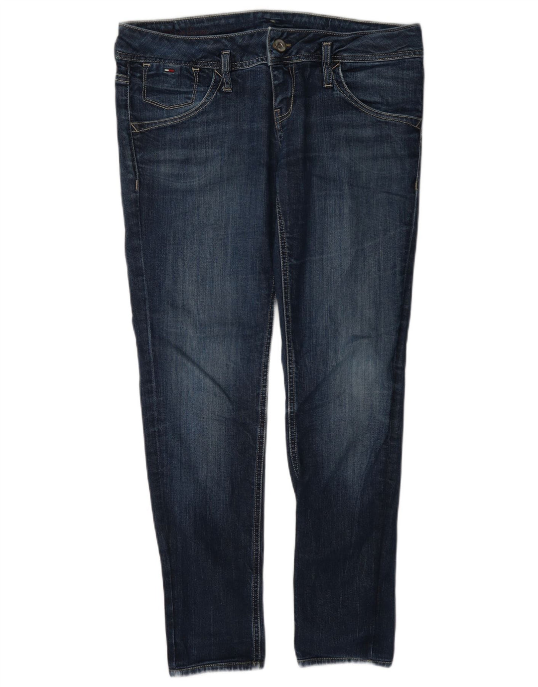 Tommy Hilfiger Damen Slim Jeans W34 L30 Marineblau Baumwolle