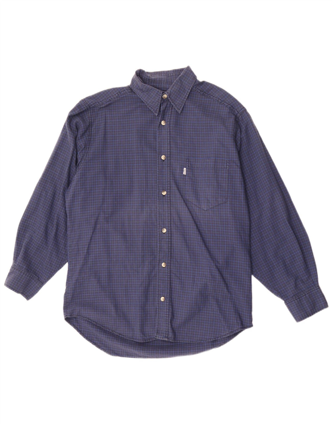 Levi's Herren-Hemd mit Karomuster, mittelblau, Baumwolle