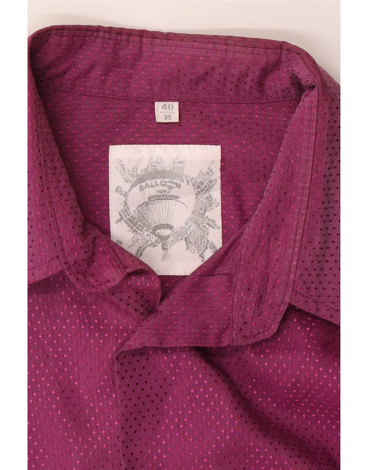 Balloon Herrenhemd Größe 40 Medium Maroon Spotted