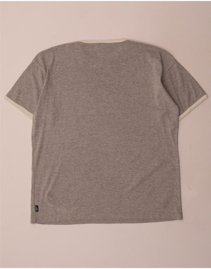 Reebok Herren T-Shirt Top XL Grau Baumwolle
