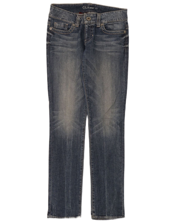 Guess Damen-Jeans mit niedriger Taille, schmal, W30, L34, blaue Baumwolle
