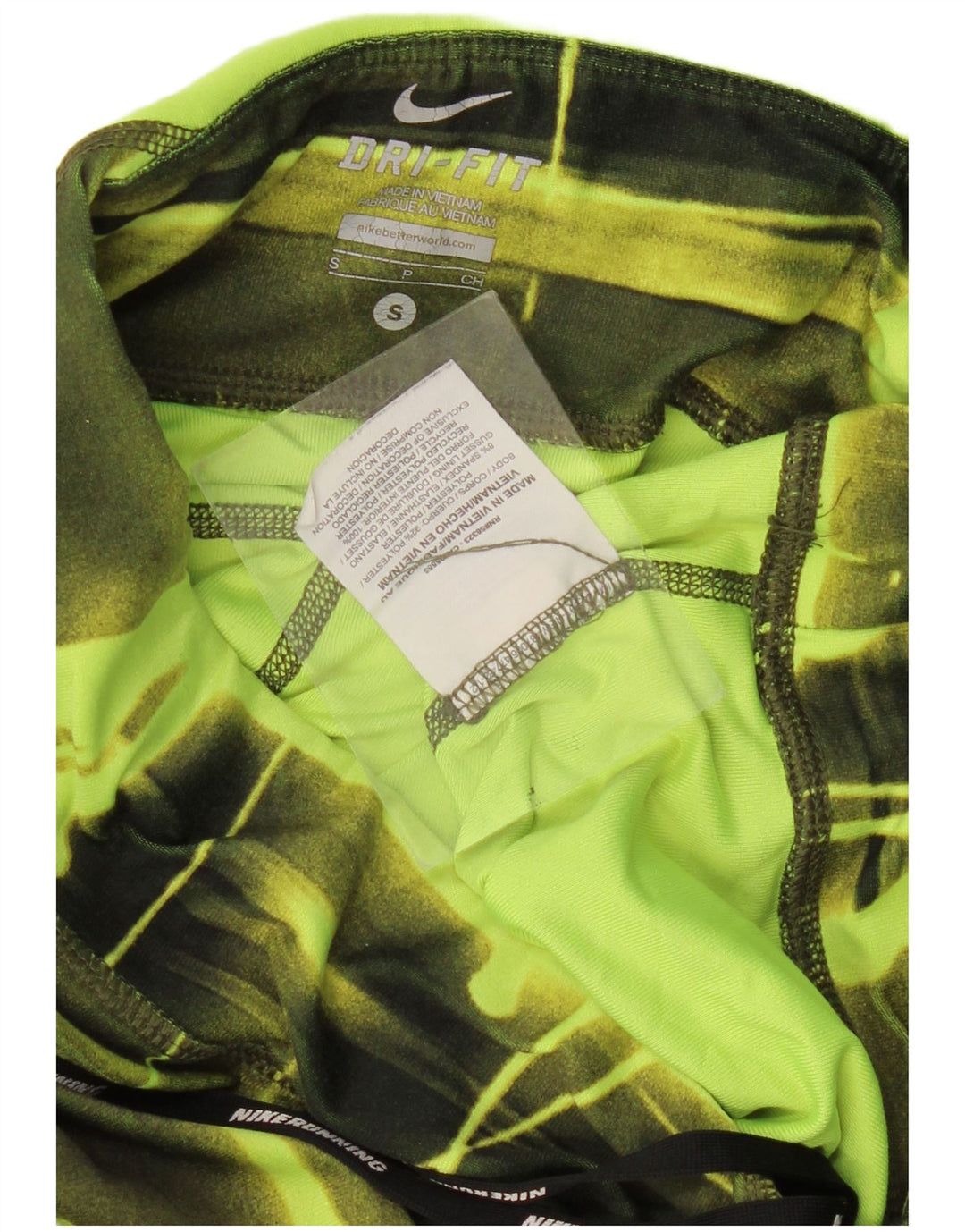Nike Damen Dri Fit Trainingshose UK 8 Small Green Check Polyester