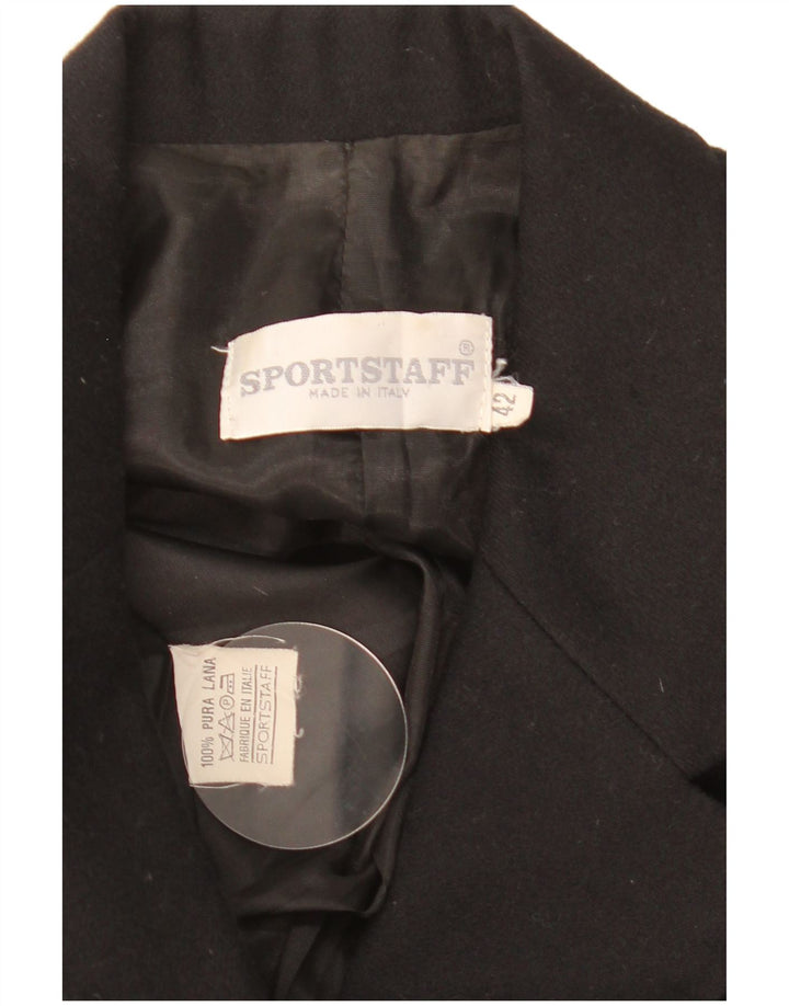 Sportstaff Damen-Blazer mit 9 Knöpfen, Größe IT 42, mittelschwarze Schurwolle