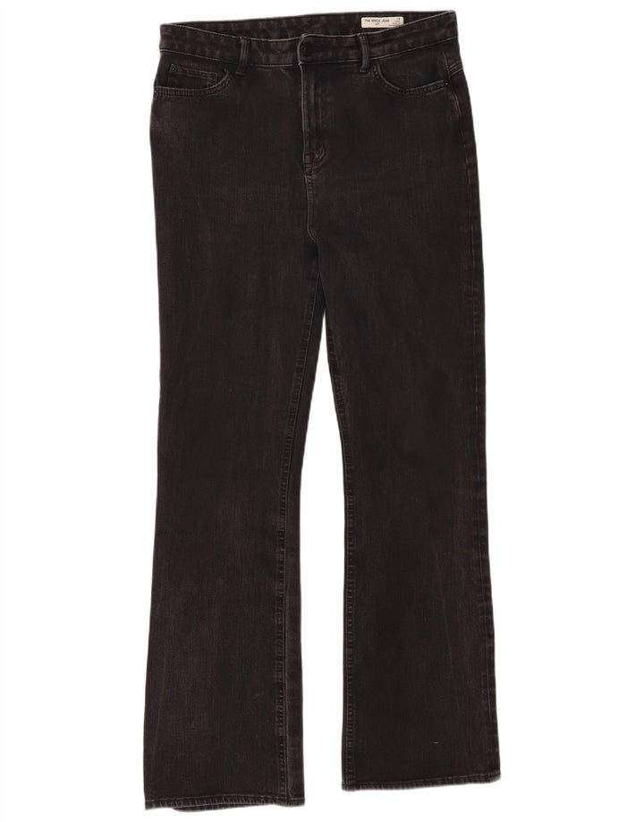 Marks & Spencer Damen Bootcut Jeans UK 14 Large W34 L31 Schwarze Baumwolle
