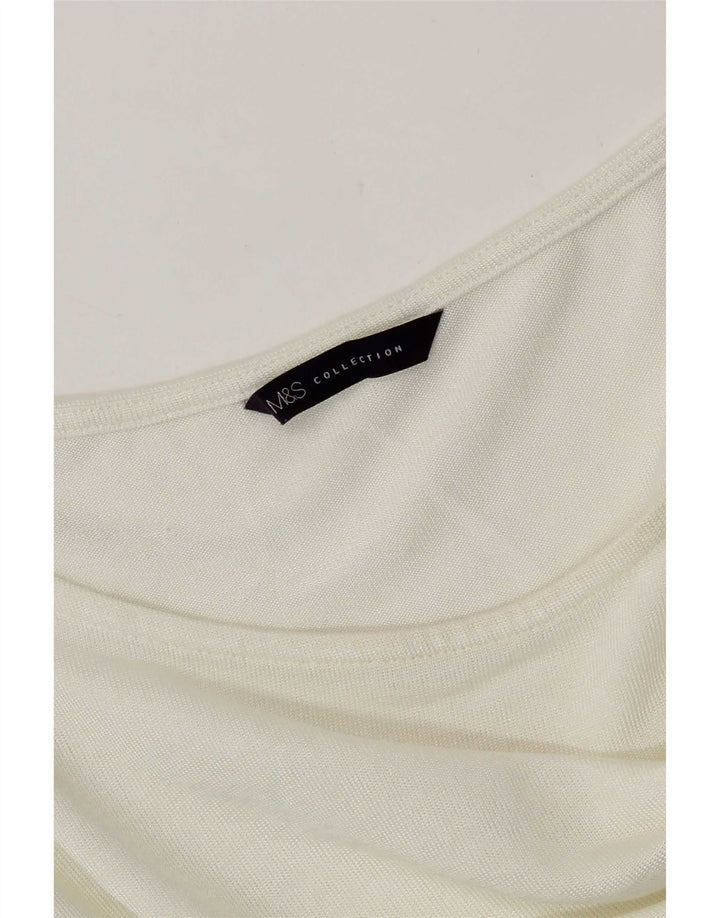 Marks & Spencer Damen Top 3/4 Ärmel UK 18 XL Off White
