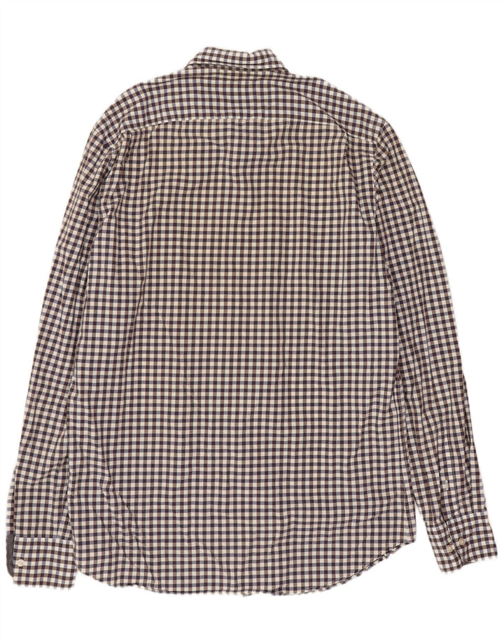 Massimo Dutti Herrenhemd Mittelbraun Gingham
