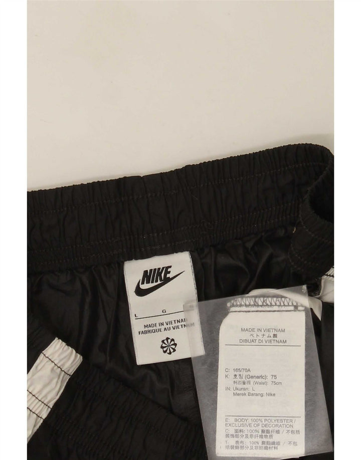 Nike Damen Graphic Sport Shorts UK 16 Large Schwarz Colourblock Polyester