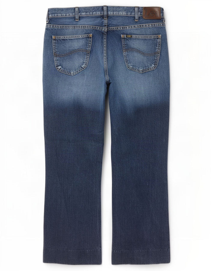 Lee Herren Denver Bootcut Jeans W38 L29 Marineblaue Baumwolle