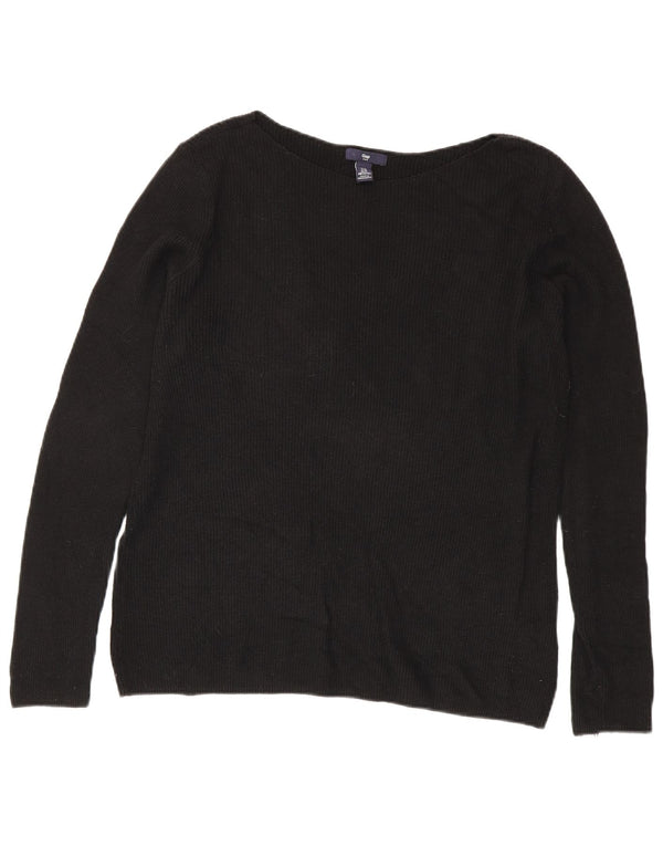 Gap Damen-Pullover mit U-Boot-Ausschnitt, Gr. 18, XL, Schwarz, Baumwolle