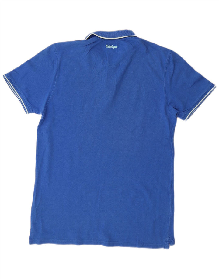 REFRIGUE Herren-Poloshirt aus mittelblauer Baumwolle