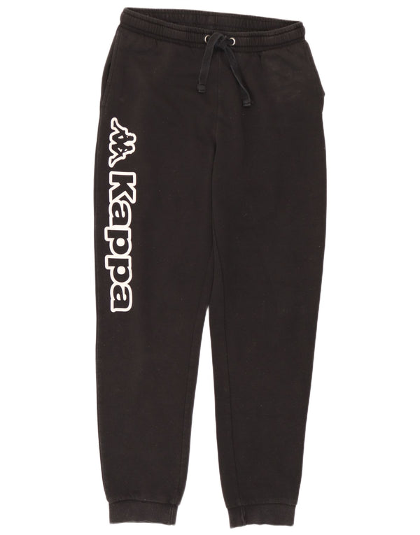 Kappa Womens Graphic Trainingshose Jogger UK 14 Mittelschwarze Baumwolle