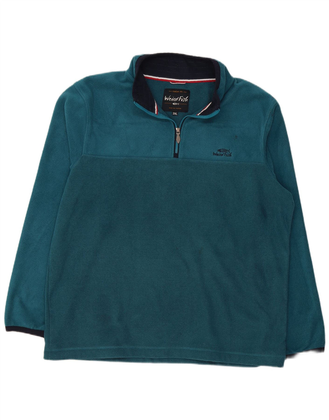 Weird Fish Herren Fleecepullover 2XL Blau Polyester