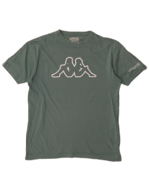 Kappa Damen Graphic T-Shirt Top UK 14 Mittelgrün