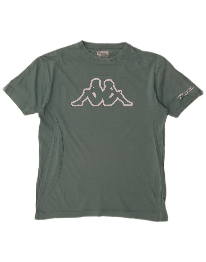 Kappa Damen Graphic T-Shirt Top UK 14 Mittelgrün