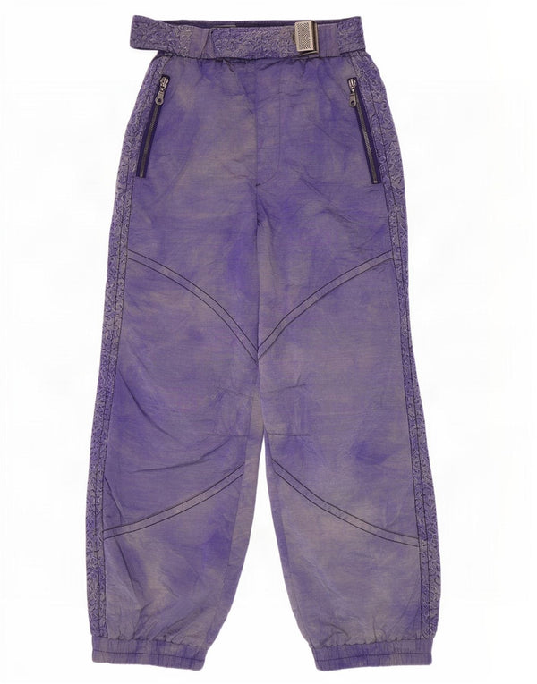Maier Damen-Skihose mit hoher Taille, UK 16, Größe L, Lila, Batik-Polyamid
