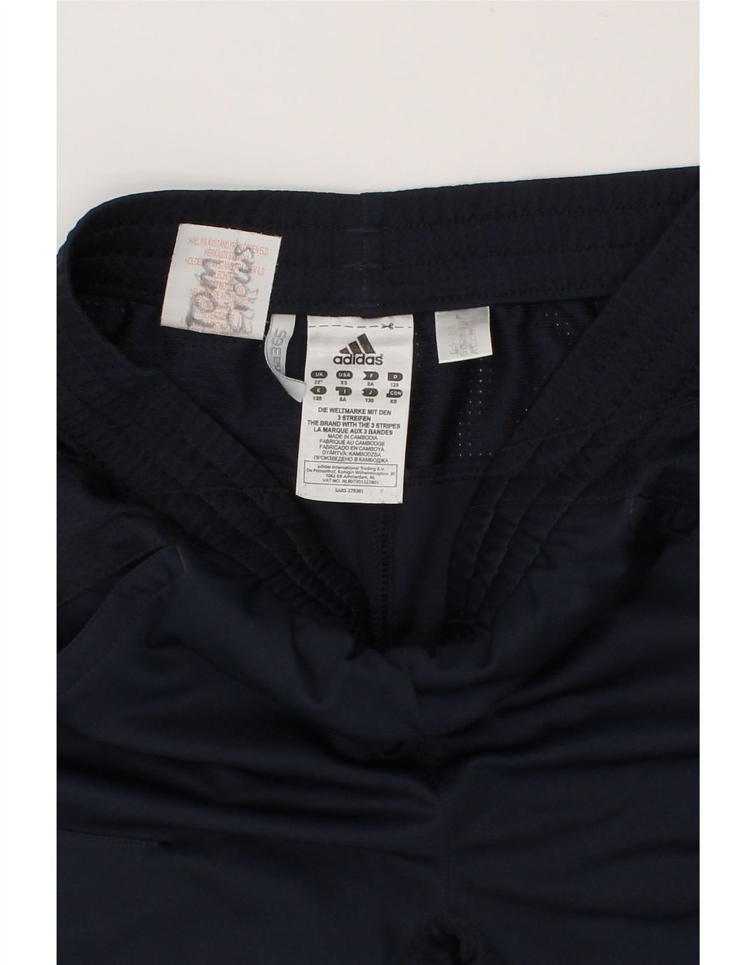 ADIDAS Boys Clima 365 Sport Shorts 7-8 Years Navy Blue Polyester Vintage Adidas and Second-Hand Adidas from Messina Hembry 