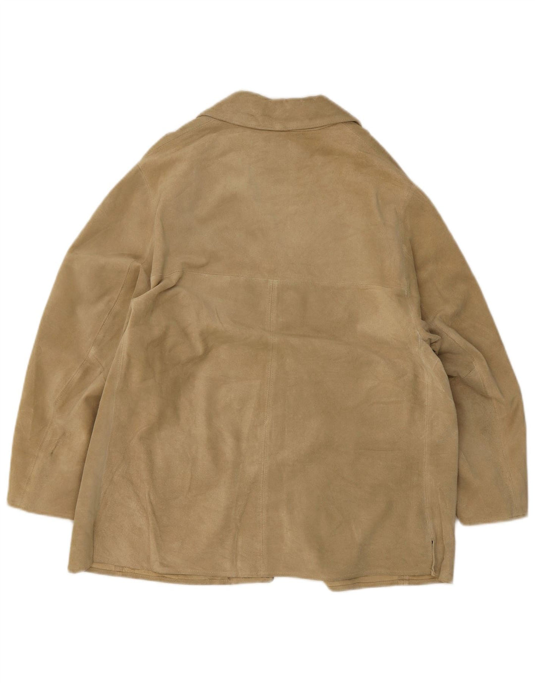Massimo Rebecchi Damen 4-Knopf-Wildleder-Blazerjacke UK 14 Mittelbeige