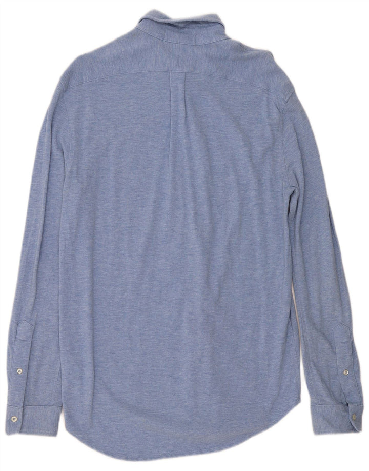 Ralph Lauren Herren-Hemd, klein, aus blauer Baumwolle