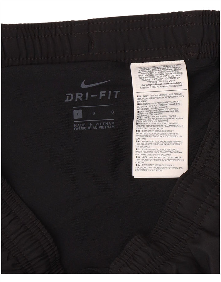 NIKE Damen Dri Fit Sport Shorts UK 16 Large Schwarz Polyester