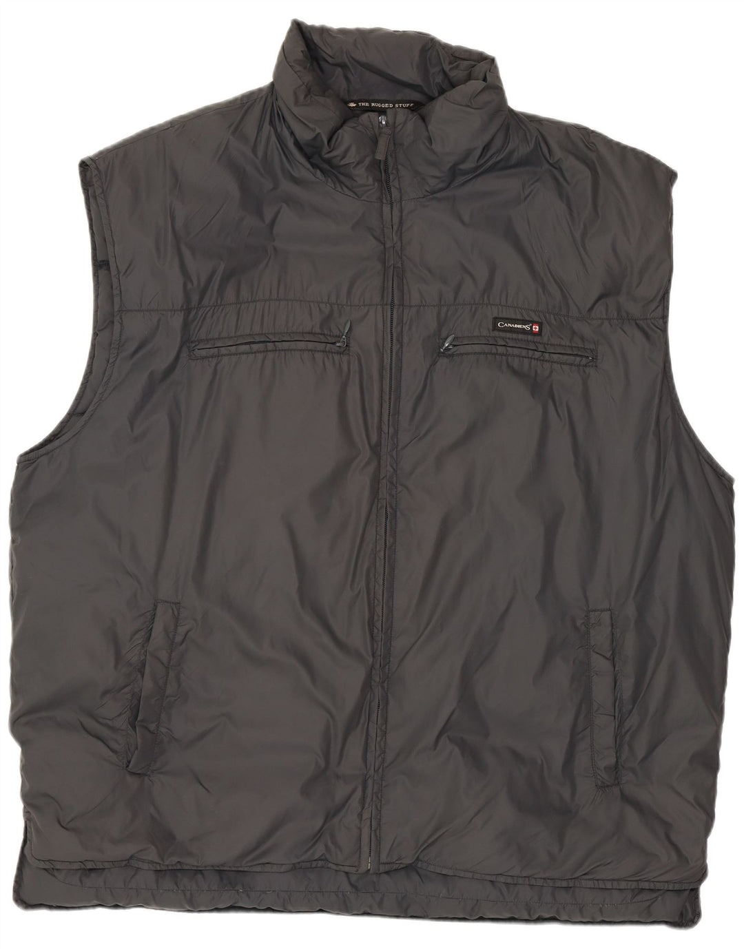 Canadiens Herren Wattierte Weste UK 44 2XL Graues Nylon