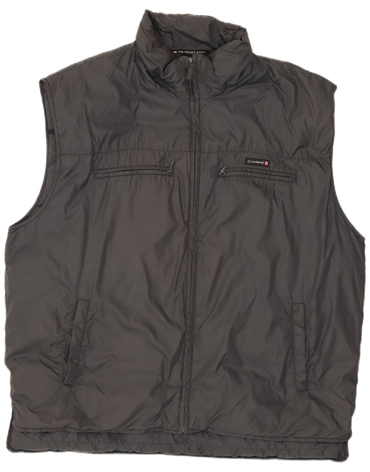 Canadiens Herren Wattierte Weste UK 44 2XL Graues Nylon