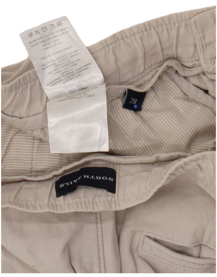 North Sails Herren Chinoshorts W28 Small Beige Baumwolle