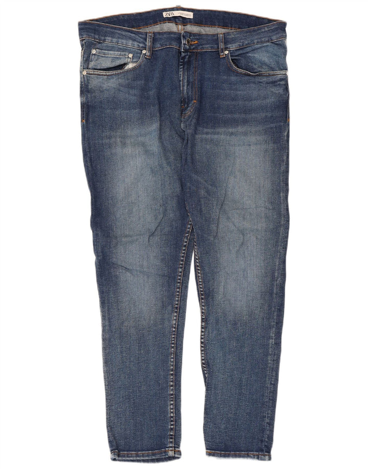 Zara Herren Slim Jeans EU 44 Large W34 L29 Blaue Baumwolle