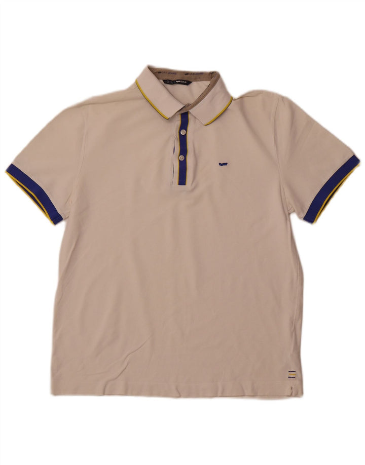 GAS Herren-Poloshirt, große weiße Baumwolle