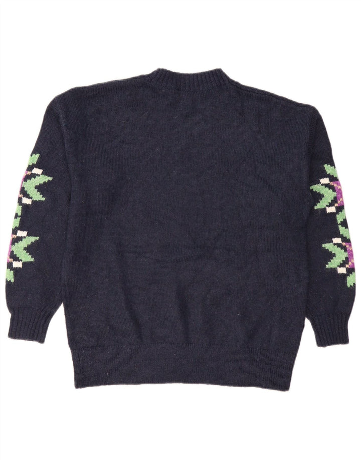 Marks & Spencer Damen-Pullover mit Rundhalsausschnitt, Gr. 14, mittleres Marineblau