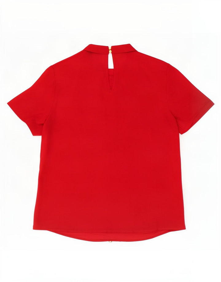 Oasis Damen-Blusenoberteil, UK-Größe 44, Größe L, Rot, Polyester
