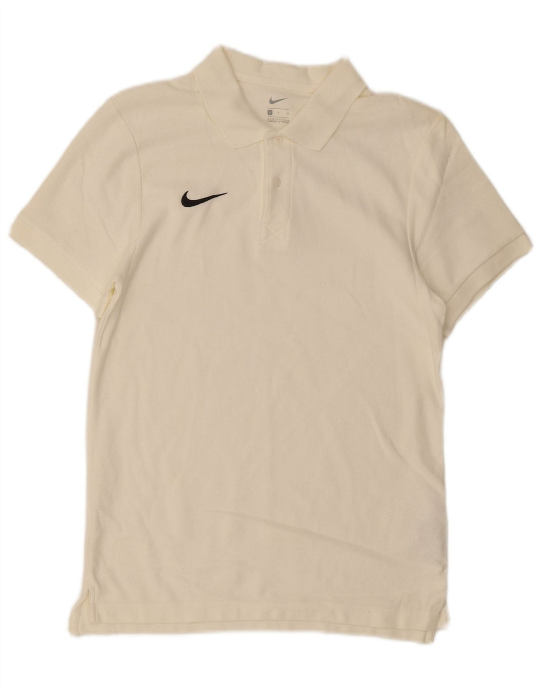 Nike Herren-Poloshirt, Größe S, cremefarbene Baumwolle