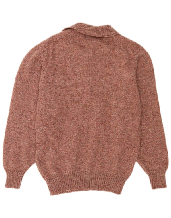 Kappa Mens Polo Neck Jumper Sweater Medium Red Flecked Wool