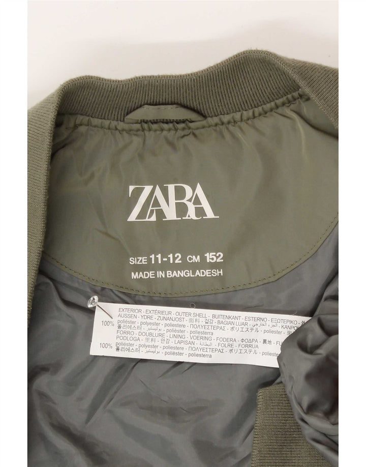 Zara Bomberjacke für Jungen, 11–12 Jahre, Khaki, Polyester