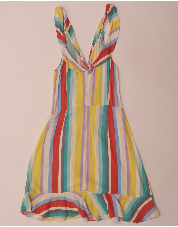 Oasis Damen-Sommerkleid, Größe M, mehrfarbig, gestreift, Viskose, UK 42
