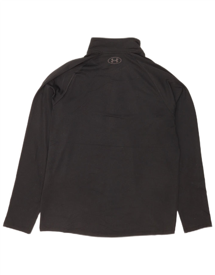 Under Armour Herren-Pullover-Trainingsanzugoberteil mit Reißverschluss und Halsausschnitt, mittelgroß, Schwarz