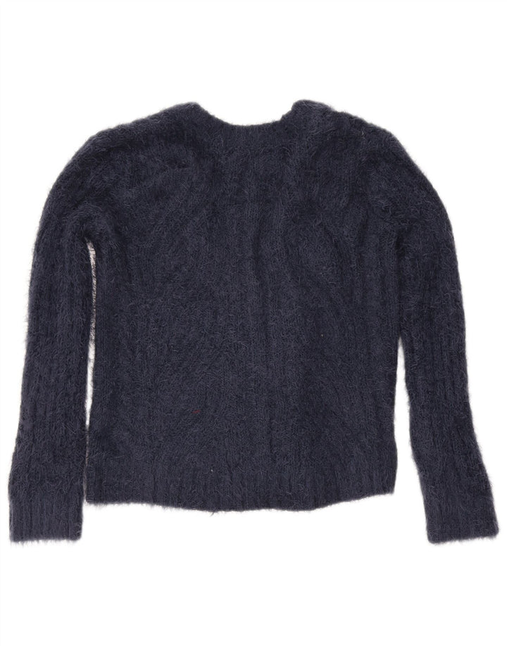 Marks & Spencer Damen-Cardigan-Pullover UK 14 Medium Marineblau Polyester