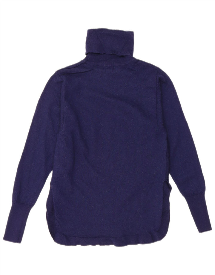 REISS Rollkragenpullover für Damen, UK 8, Größe S, marineblaue Wolle