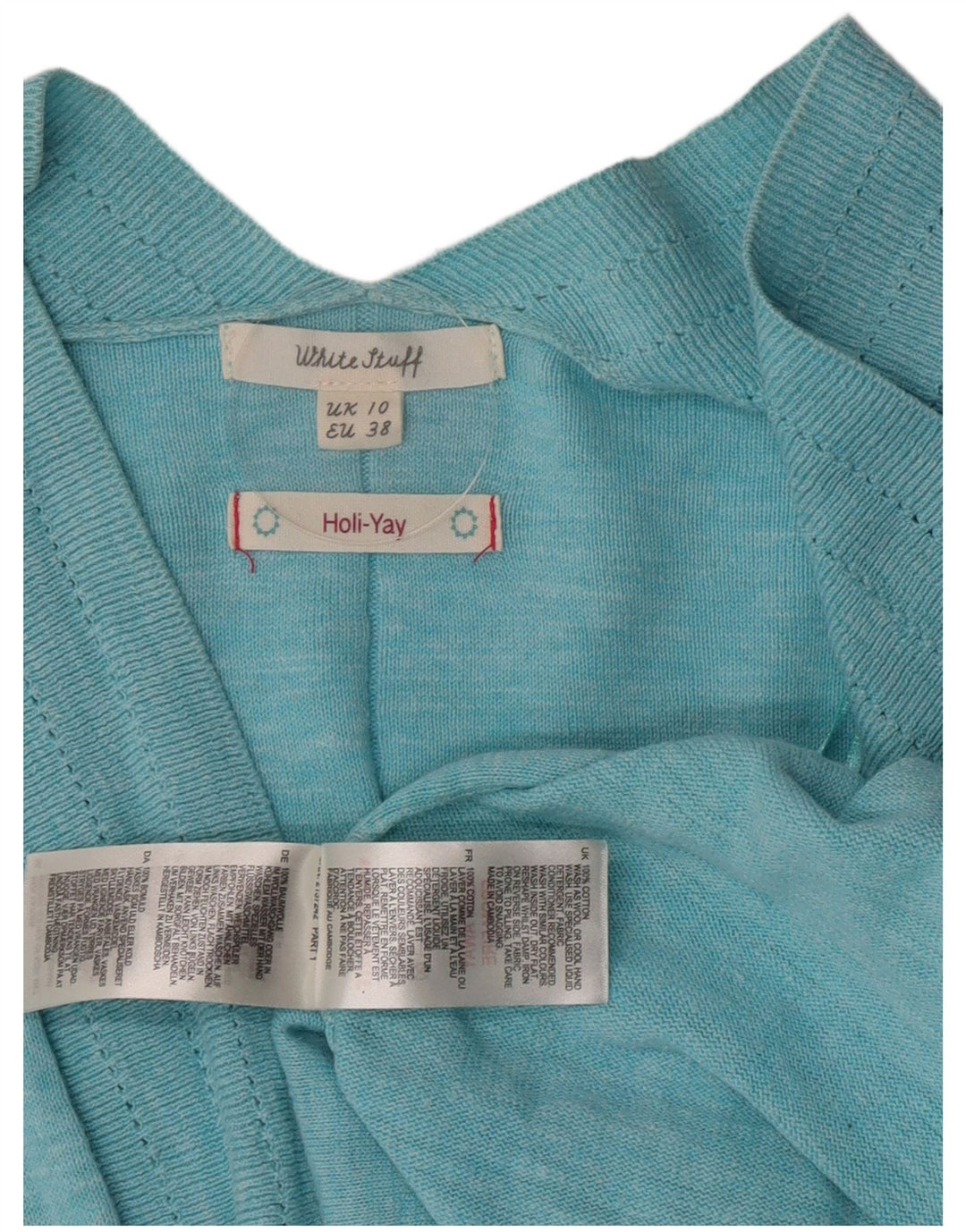 White Stuff Bolero-Pullover für Damen, UK 10, Größe S, Grün, Baumwolle
