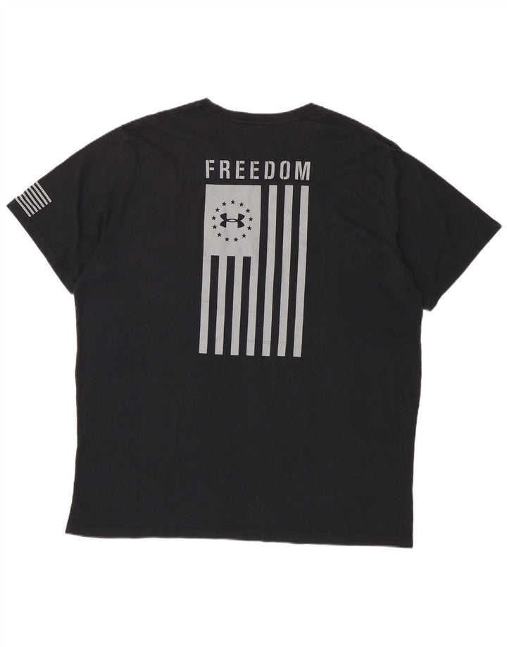 UNDER ARMOUR Herren Heat Gear Graphic T-Shirt Top 3XL Schwarz