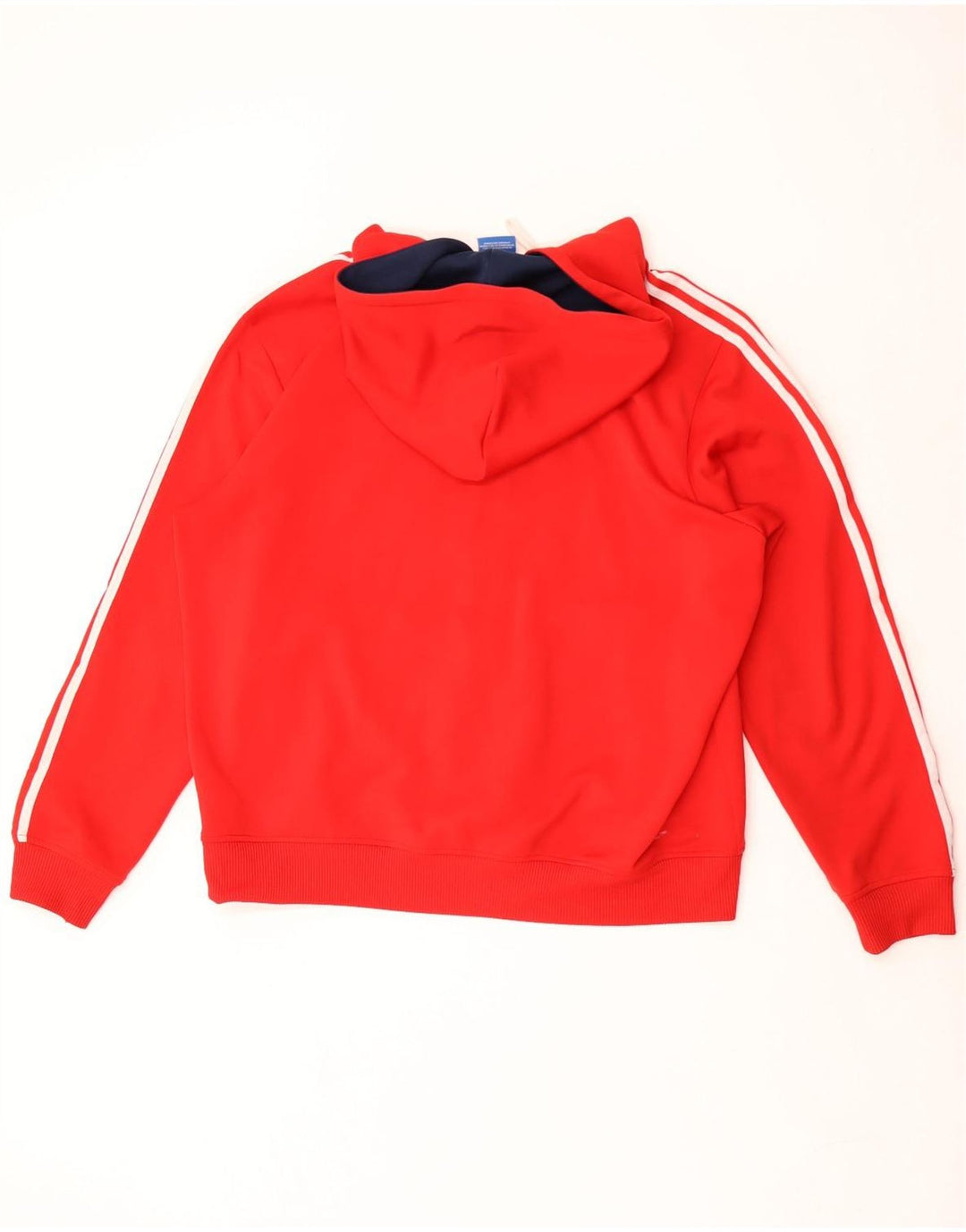 Adidas Herren Zip Hoodie Pullover XL Rot Polyester