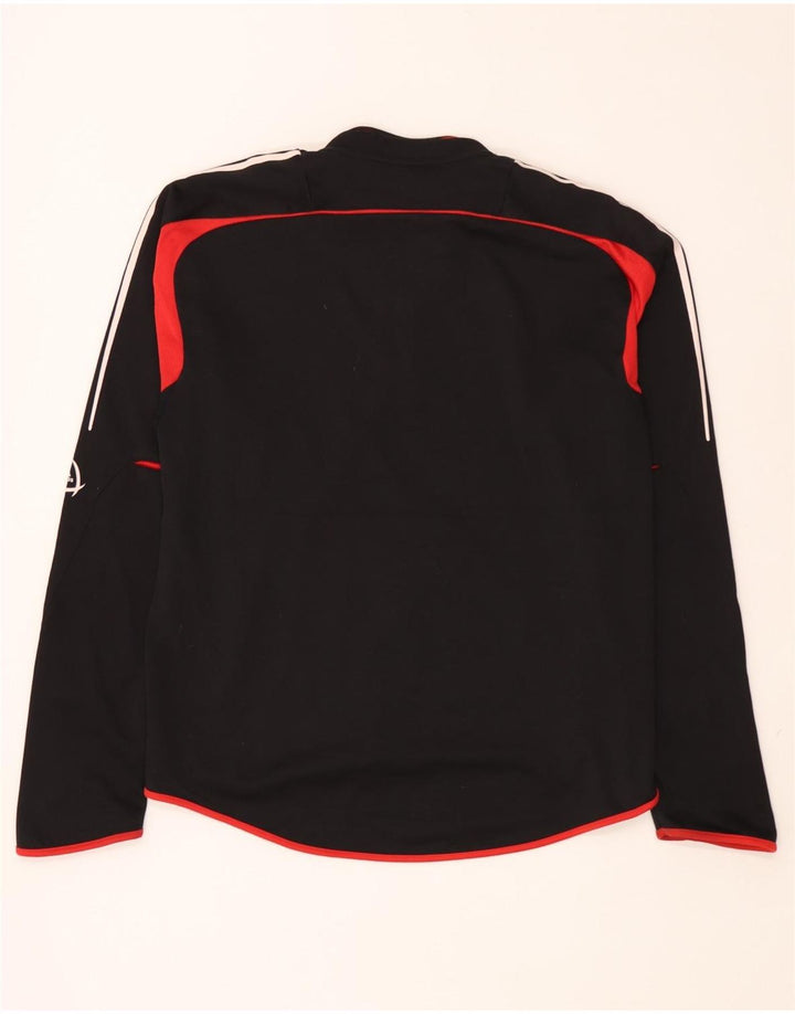 Adidas Herren-Trainingsanzug-Oberteil mit Reißverschluss am Hals, groß, Schwarz, Farbblock