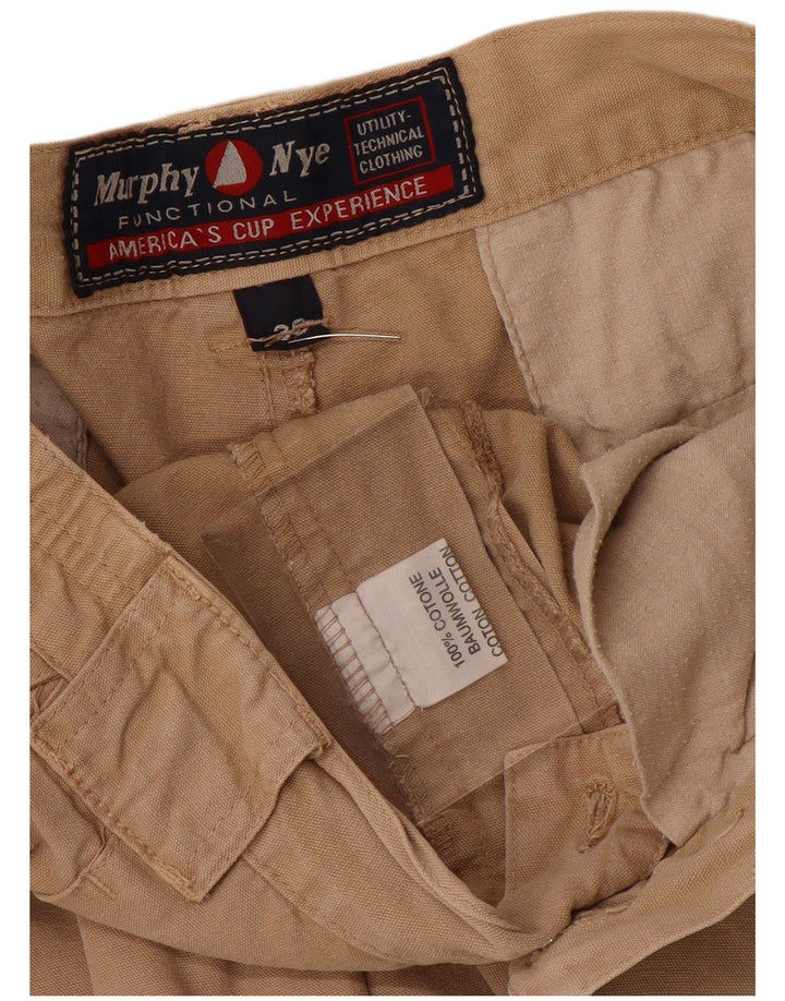 Murphy & Nye Herren Cargoshorts W34 Large Beige Baumwolle