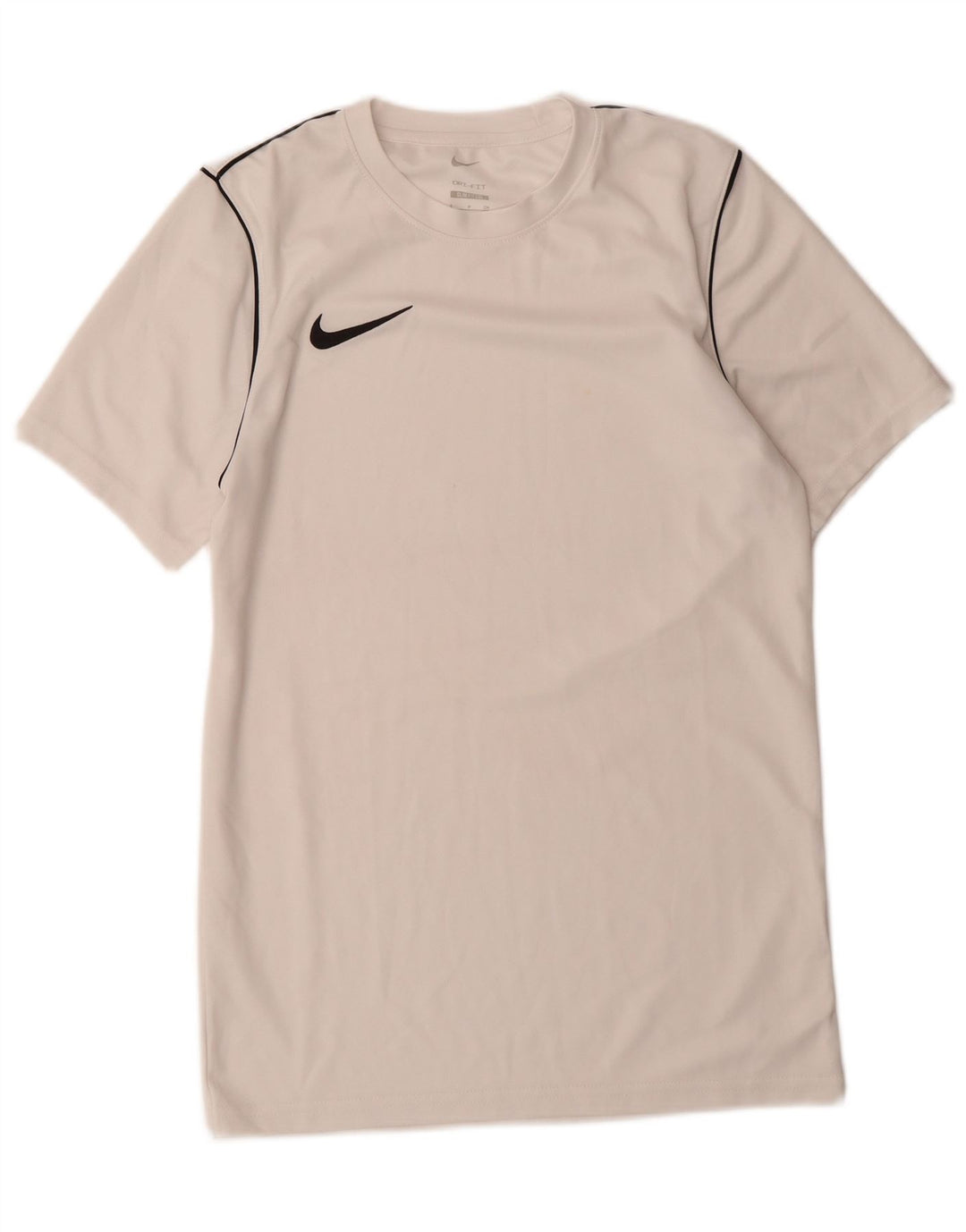 NIKE Mens Dri Fit Slim Fit T-Shirt Top Small Off White