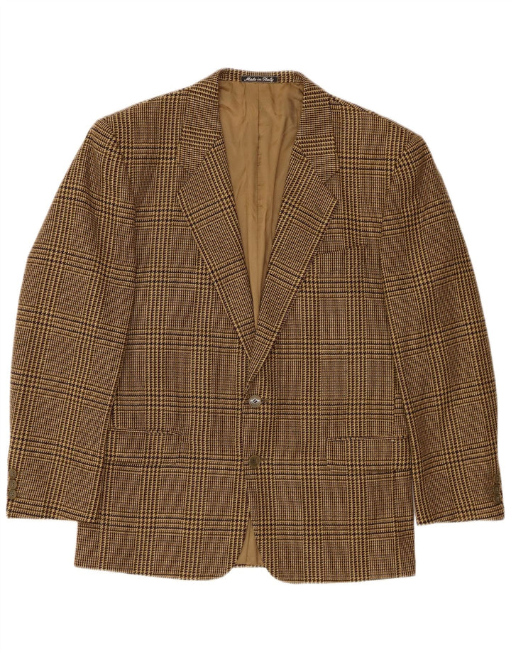 Profilo Herren-Blazer mit 2 Knöpfen, IT 48, mittelbraun mit Hahnentrittmuster