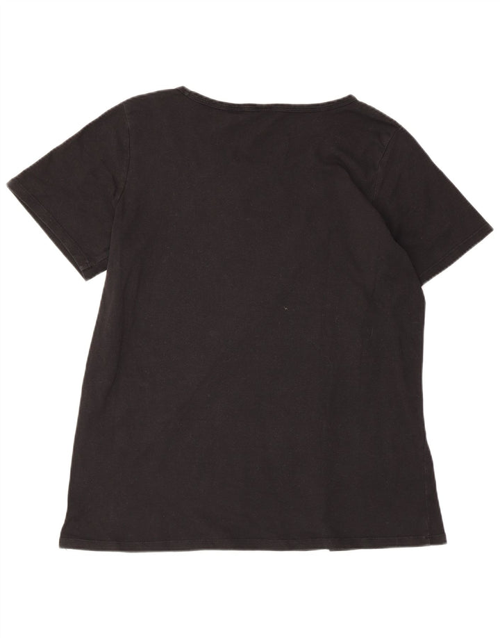 LEVI'S Damen T-Shirt Top UK 20 2XL Schwarz