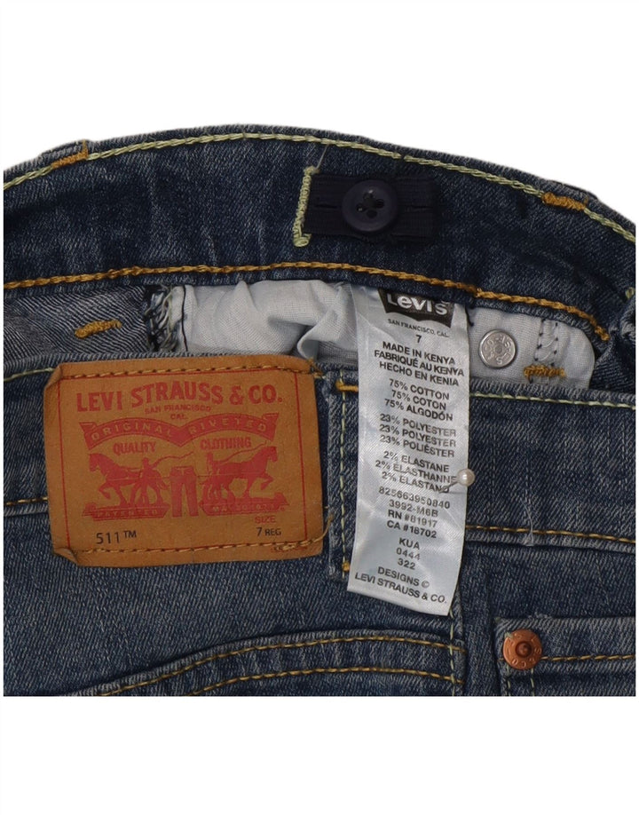 Levi's Jungen 511 Slim Jeans, 6–7 Jahre, W22 L22, blaue Baumwolle