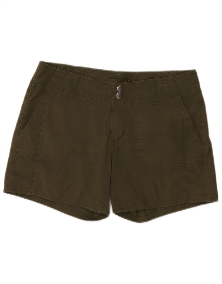 Prana Damen Cargoshorts US 8 Medium W32 Khaki Baumwolle