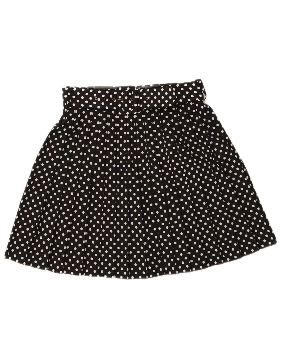 STEP BY STEP Womens A-Line Skirt UK 12 Medium W28  Black Polka Dot